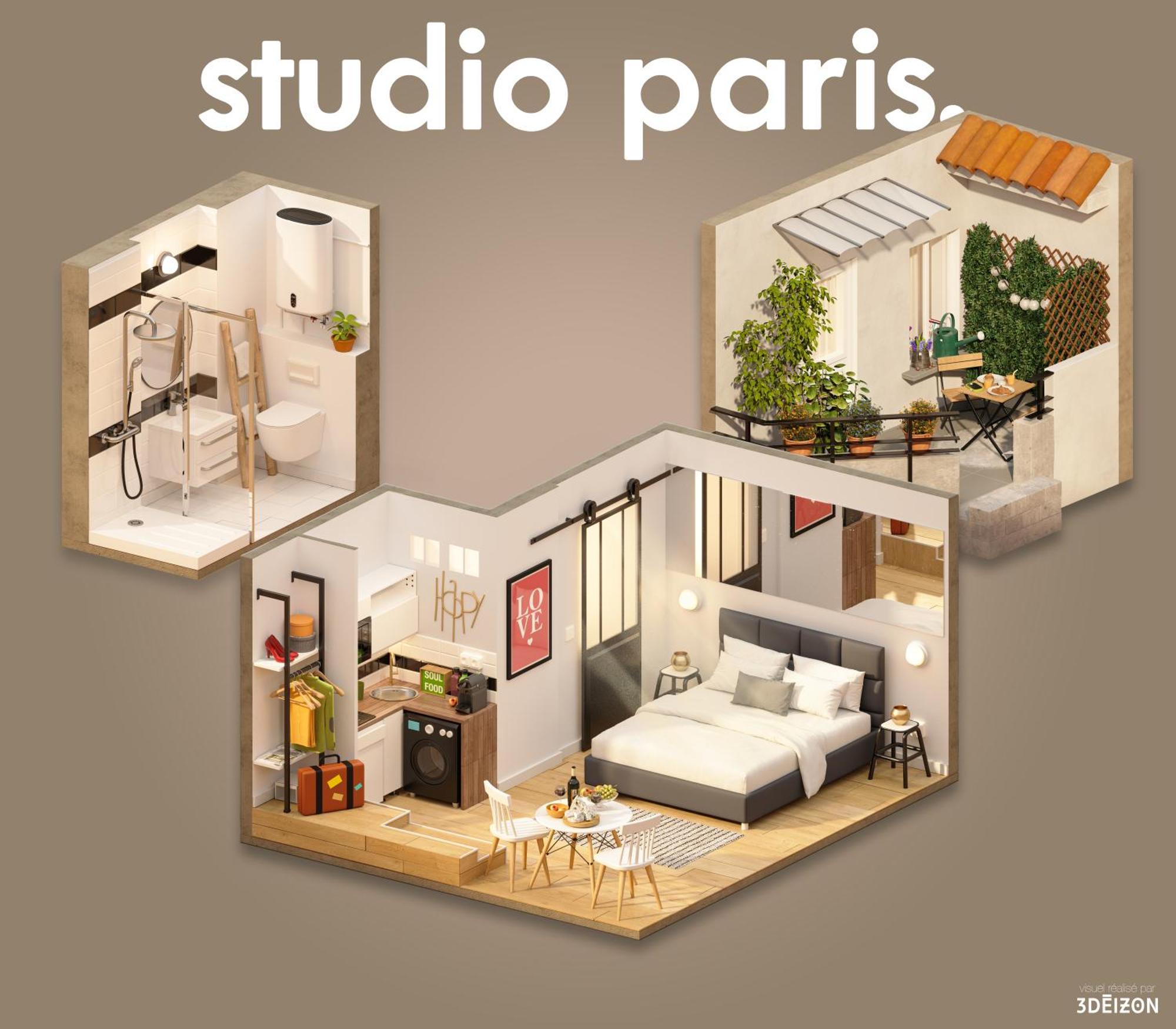 פריז Studio Terrasse Privee 5 Min To Eiffel Tower מראה חיצוני תמונה